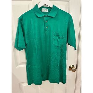Vintage Cross Creek Green Polo Shirt sz L EUC